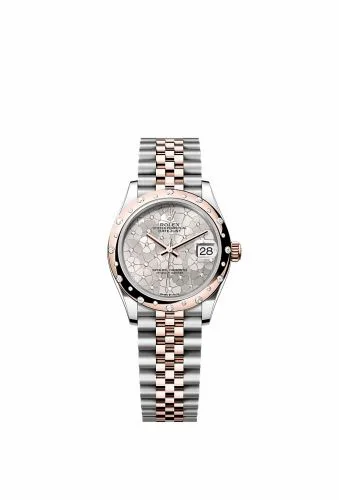 Rolex Datejust 31 Stainless Steel/ Rose Gold / Domed - Diamond / Silver - Floral / Jubilee 278341RBR-0032 (m278341rbr-0032)